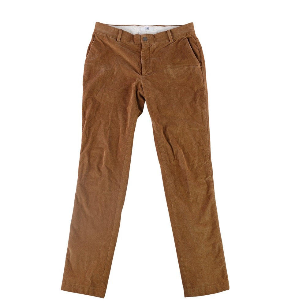 Spoke‎ Cord Sharps Men 32 Brown Corduroy Pants Build B Slim Straight Trousers